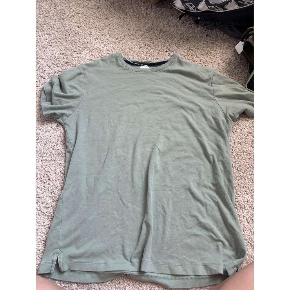 Sage Green Cotton Tee Banana Republic Luxe Touch Performance Crewneck Top Large
